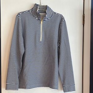 croft & barrow Navy and White Striped Pullover